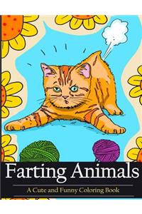 Farting Animals Coloring Book: A Cute and Funny Coloring Book
