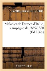 Maladies de l'Armée d'Italie, Campagne de 1859-1860