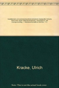 Sozialbilanzen Und Sozialverantwortliche Betriebliche Sozialpolitik