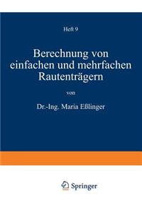 Berechnung von einfachen und mehrfachen Rautenträgern