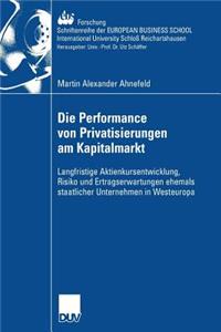 Die Performance Von Privatisierungen Am Kapitalmarkt