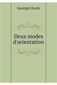 Deux Modes d'Orientation