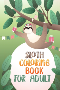 Sloth Coloring Book For Adult