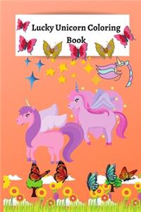 Lucky Unicorn Coloring Book: Coloring Book for Elementary/Primary Girls