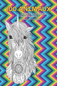 Livres à colorier pour adultes - Plantes et animaux - 100 animaux