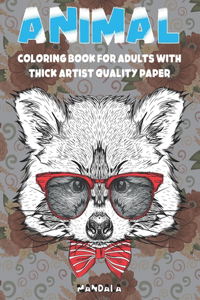 Mandala Coloring Book for Adults with Thick Artist Quality paper - Animal