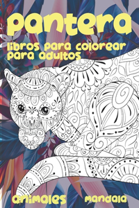 Libros para colorear para adultos - Mandala - Animales - Pantera