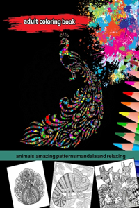 adult coloring book animals amazing patterns mandala and relaxing