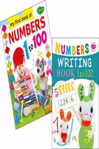 My First Book Of Numbers 1 To 100 And Numbers Writing Book (1 To 100) | Set Of 2 Books