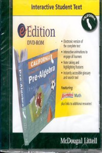 McDougal Littell Middle School Math California: Eedition DVD-ROM Pre-Algebra 2008