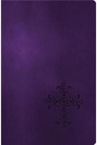 NKJV, End-of-Verse Reference Bible, Giant Print, Personal Size, Imitation Leather, Purple, Red Letter Edition