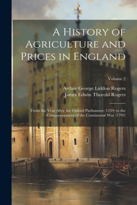 History of Agriculture and Prices in England