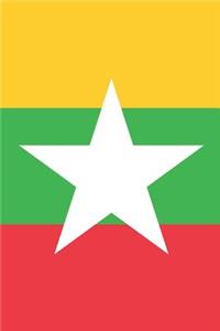 Myanmar Flag Notebook - Burmese Flag Book - Myanmar Travel Journal