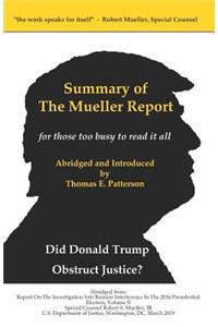 Summary of the Mueller Report, for those too busy to read it all