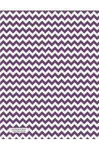 Lined Notebook Journal Purple White ZigZags