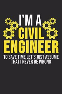 I'm A Civil Engineer To Save Time Let's Just Assume That I Never Be Wrong