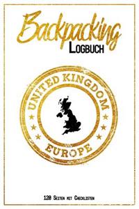 Backpacking Logbuch United Kingdom Europe 120 Seiten mit Checklisten