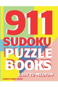 911 Sudoku Puzzle Books Easy To Medium
