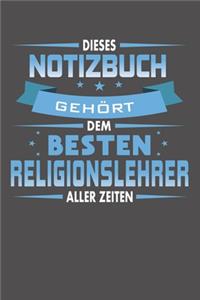 Dieses Notizbuch Gehört Dem Besten Religionslehrer Aller Zeiten