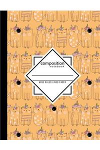 Composition Notebook Wide Ruled Lined Paper