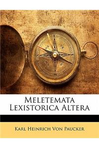 Meletemata Lexistorica Altera