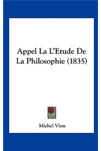 Appel La L'Etude de La Philosophie (1835)