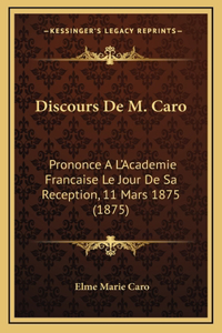 Discours De M. Caro
