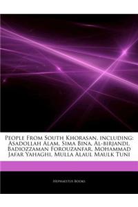 Articles on People from South Khorasan, Including