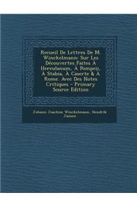 Recueil de Lettres de M. Winckelmann
