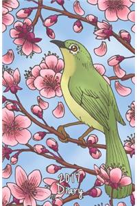 2017 Diary: Spring Blossoms & Birds (Week Per Page)