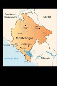 Map of Montenegro Journal: 150 Page Lined Notebook/Diary