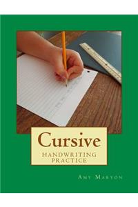 Cursive handwriting practice