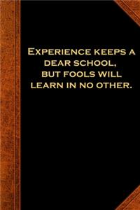 2020 Daily Planner Ben Franklin Quote Experience Vintage Style 388 Pages