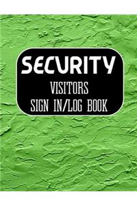 Security Visitors Sign in Log Book