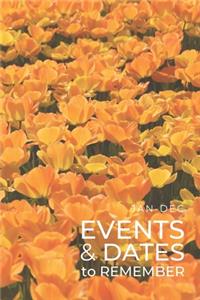 JAN-DEC Events & Dates to Remember