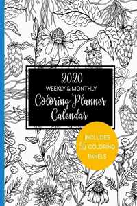 2020 Weekly & Monthly Coloring Planner Calendar