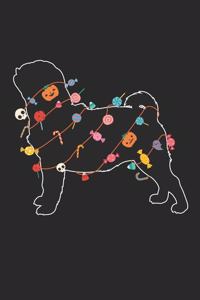 Pug Notebook - Halloween Pug Journal - Pug Gift for Dog Lovers - Pug Diary