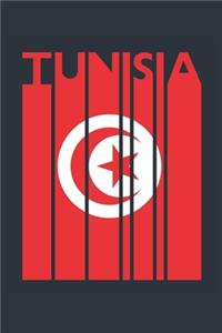Vintage Tunisia Notebook - Tunisian Flag Writing Journal - Tunisia Gift for Tunisian Mom and Dad - Retro Tunisian Diary