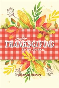 Happy Thanksgiving Recipe Notebook