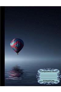 Air Balloon Over Ocean Composition Notebook