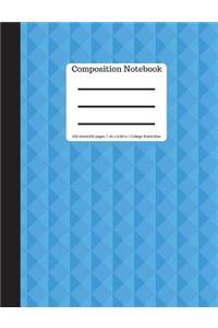 Blue Composition Notebook - College Ruled 200 Sheets/ 400 Pages 9.69 X 7.44 -Blue