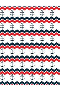 Anchor Red White Blue Notebook - College Ruled