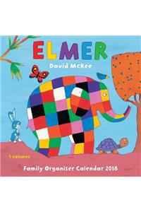 Elmer Wall Calendar 2018 (Art Calendar): Family Organizer