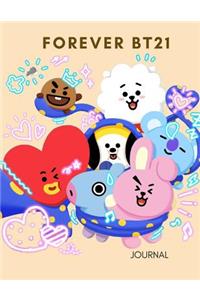 Kpop Forever Bt21 Big Journal for Bts Armys Oppa and Bias: K-Idols Cute and Pretty College Ruled Notebook for School and Personal Notes