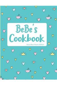 Bebe's Cookbook Aqua Blue Hearts Edition