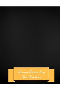Parent Phone Log For Teachers