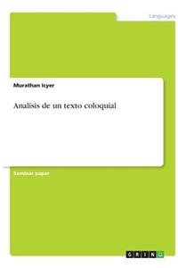 Analisis de un texto coloquial