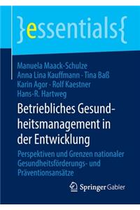 Betriebliches Gesundheitsmanagement in Der Entwicklung