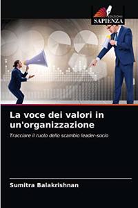 voce dei valori in un'organizzazione