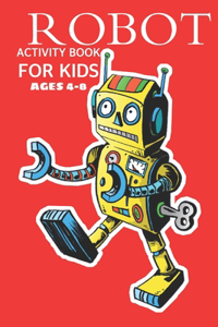 robot activity book for kids ages 4-8